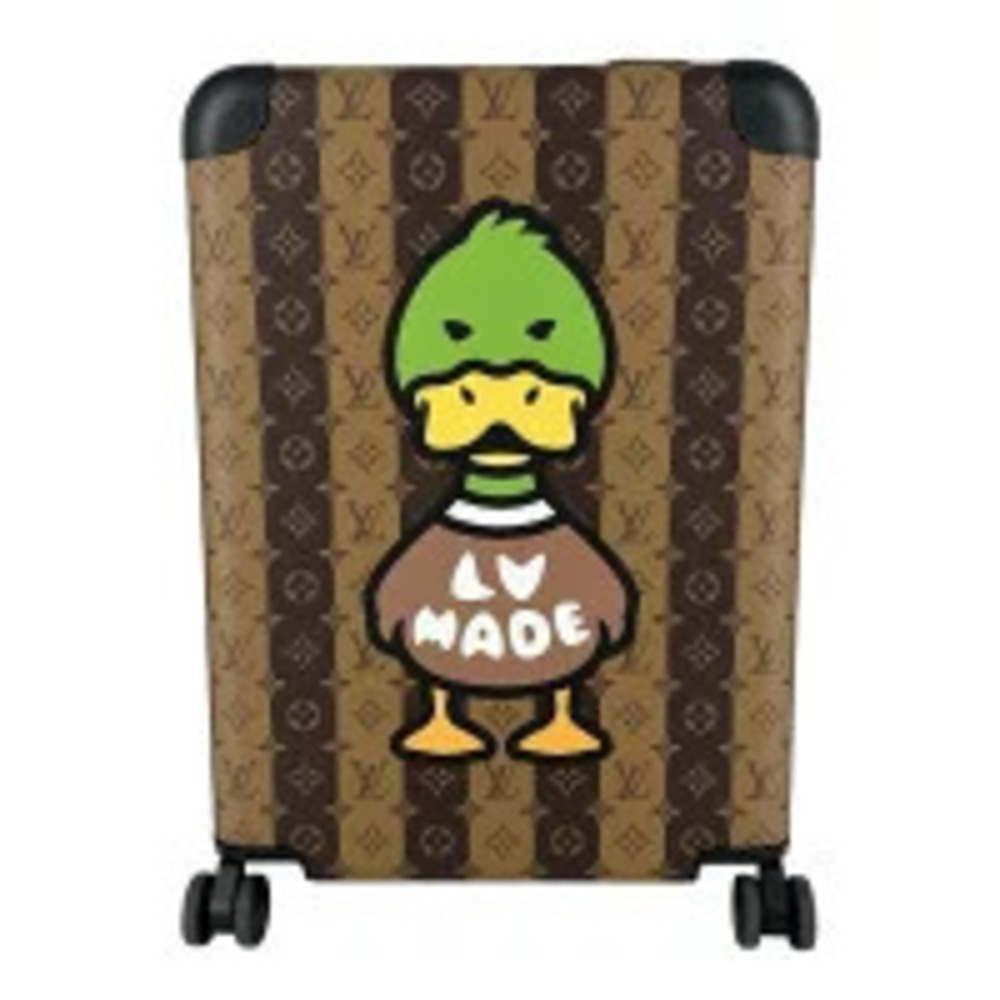 Louis Vuitton Bag Monogram Reverse Horizon Nigo Canvas Carry On Suitcase Brown